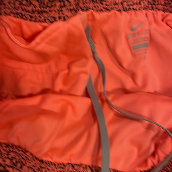 Nike Dri-Fit Running Shorts w/Pocket Brief Womens Size Large Coral/ Black - Picture 9 of 13